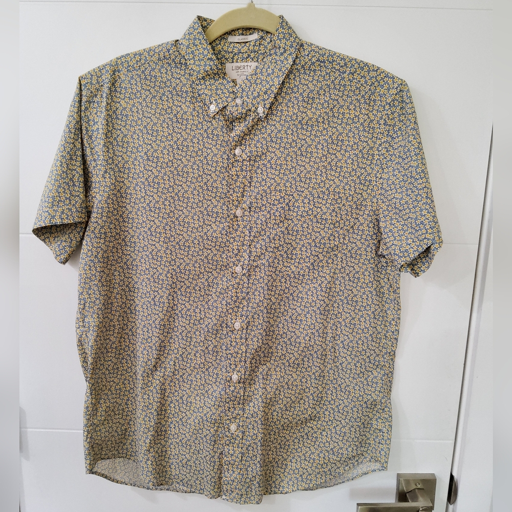 Liberty Art Fabric For J.Crew Floral Print Short Sleeve Shirt Size M